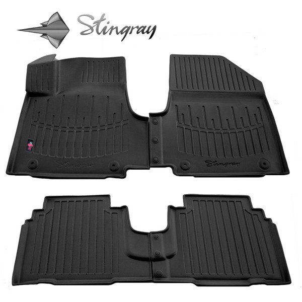 Rubber 3D mats HYUNDAI IONIQ 5 from 2017 4 pcs / black / 5009124 / higher edges