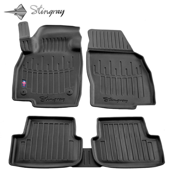 Rubber 3D mats VOLKSWAGEN Polo VI from 2017 5 pcs / black / 5024135 / higher edges