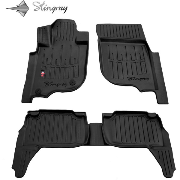 Rubber 3D mats MITSUBISHI Pajero Sport III from 2015 5 pcs / black / 5013025 / higher edges