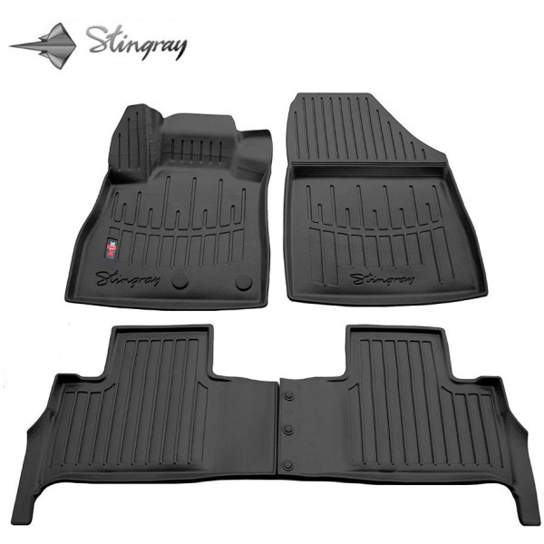 Rubber 3D mats RENAULT Scenic IV from 2016 4 pcs / black / 5018194 / higher edges