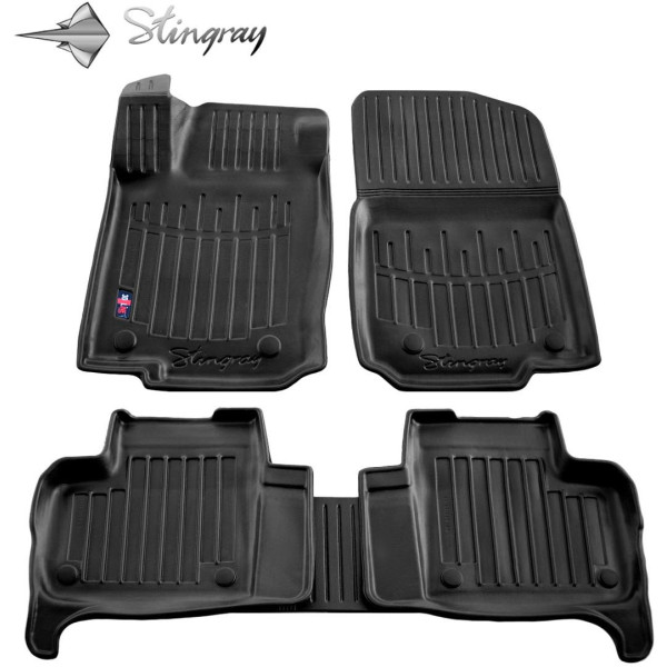 Rubber 3D mats MERCEDES BENZ W166 GLE 2015-2018, 5 pcs / black / 5012015 / higher edges