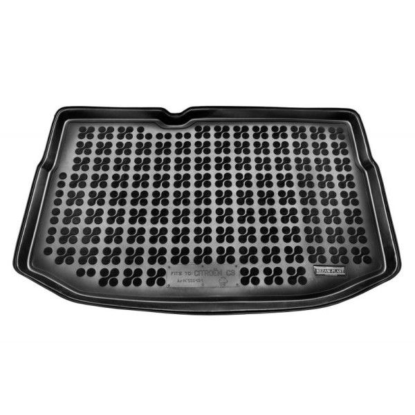 Rubber trunk mat Citroen C3 2009-2016 (version with standard spare wheel)