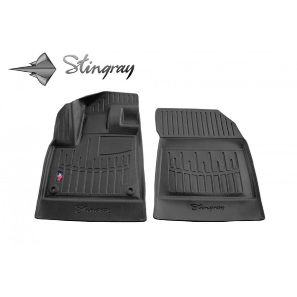 Rubber 3D mats CITROEN Berlingo III from 2018 2 pcs / black / 5016072 / higher edges