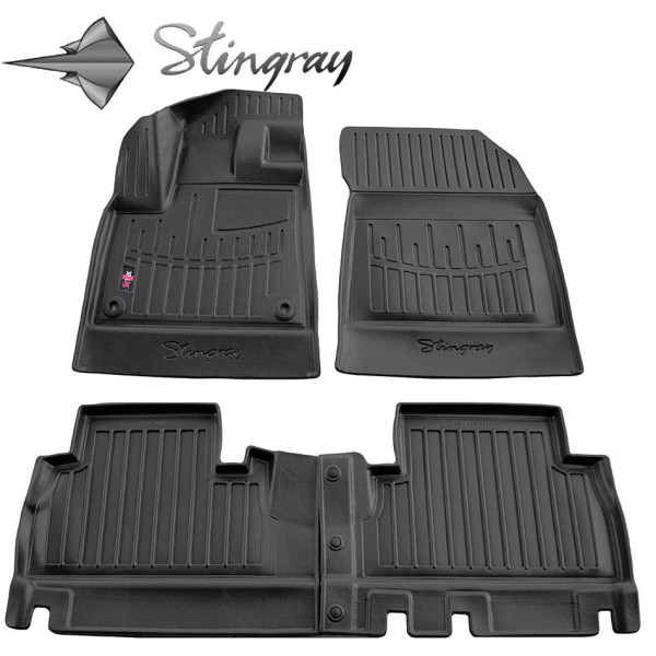 Rubber 3D mats CITROEN Berlingo III from 2018 4 pcs (su porank.) / black / 5016074 / higher edges