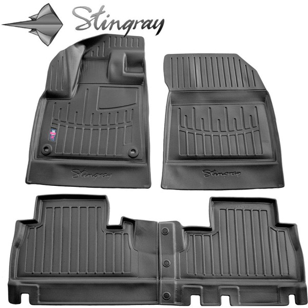 Rubber 3D mats CITROEN Berlingo III from 2018 4 pcs (be porank.) / black / 5016114 / higher edges