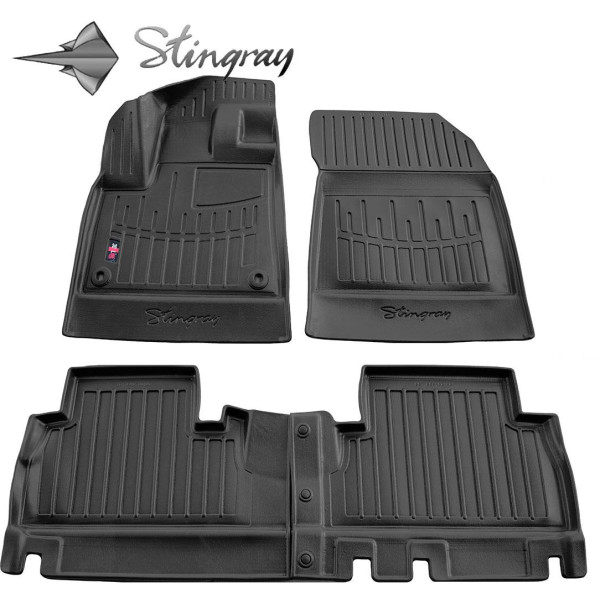 Rubber 3D mats OPEL Combo E from 2018 4 pcs (su porank.) / black / 5016074 / higher edges