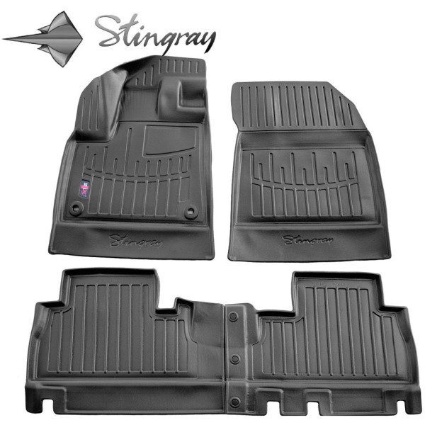 Rubber 3D mats OPEL Combo E from 2018 4 pcs (without armrest) / black / 5016114 / higher edges