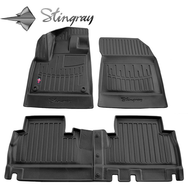 Rubber 3D mats PEUGEOT Rifter from 2018 4 pcs (su porank.) / black / 5016074 / higher edges