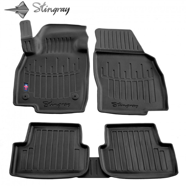 Rubber 3D mats VOLKSWAGEN T-Cross from 2019 5 pcs / black / 5024135 / higher edges