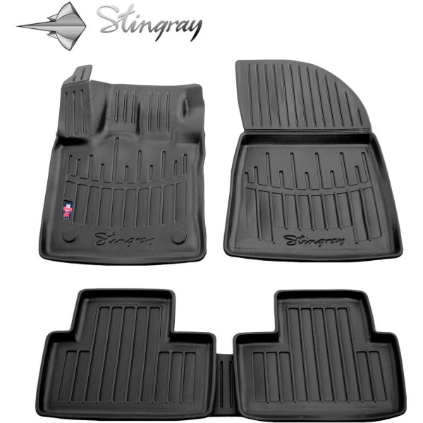 Rubber 3D mats RENAULT Captur II JB/JE from 2019 5 pcs / black / 5018145 / higher edges