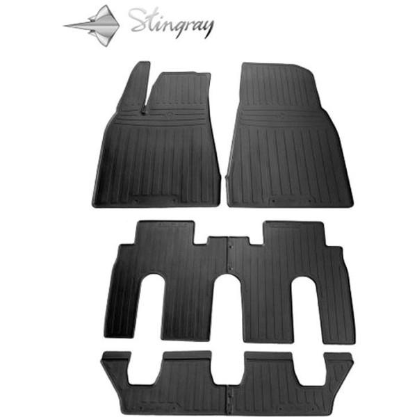 Rubber mats TESLA Model X (7 places) from 2015 6 pcs / 1050026