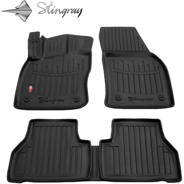 Rubber 3D mats VOLKSWAGEN Caddy IV from 2020 5 pcs / black / 5024165 / higher edges