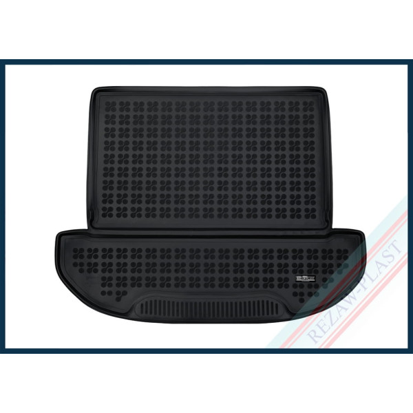 Rubber trunk mat Hyundai Santa Fe IV Hybrid facelifting from 2020 (7 places)