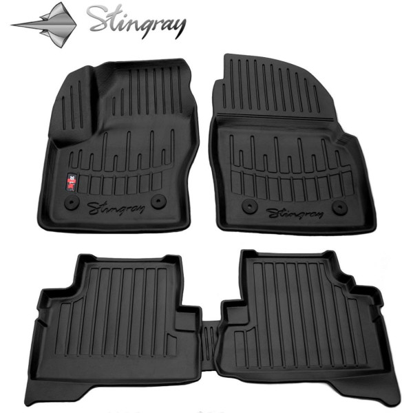 Rubber 3D mats FORD Escape 2012-2019, 5 pcs / black / 5007015 / higher edges