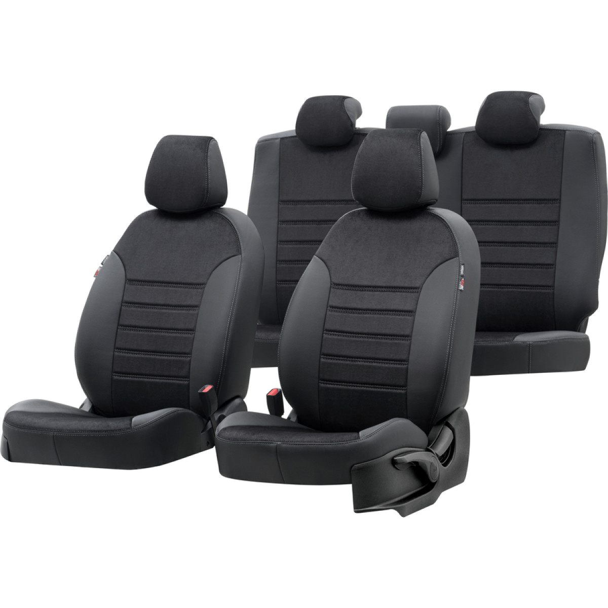 Milano seat covers (eco leather, textile) Nissan Qashqai II (5 places)