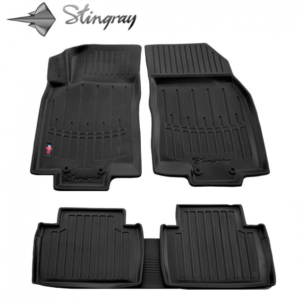 Rubber 3D mats NISSAN Rogue T32 2013-2020, 5 pcs / black / 5014025 / higher edges