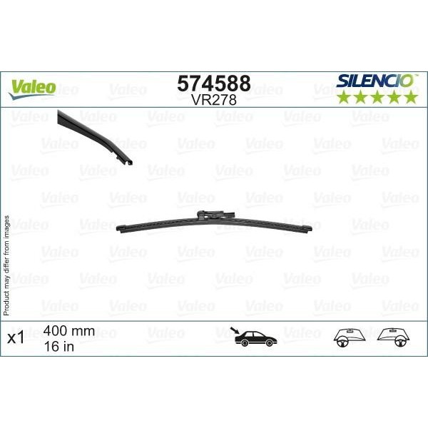 Rear wiper Valeo Silencio Rear VR278, 400 mm