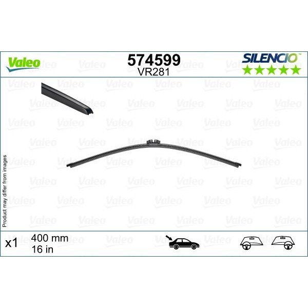 Rear wiper Valeo Silencio Rear VR281, 400 mm