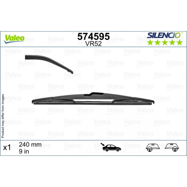 Rear wiper Valeo Silencio Rear VR52, 240 mm