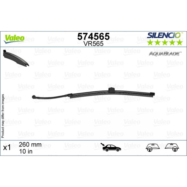 Rear wiper Valeo Silencio Rear VR565, 260 mm