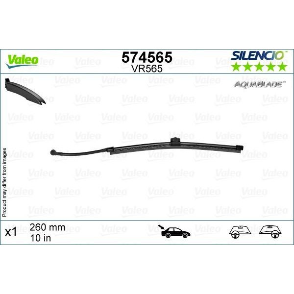 Rear wiper Valeo Silencio Rear VR565, 260 mm