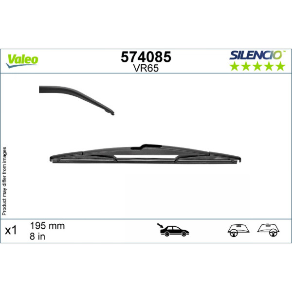 Rear wiper Valeo Silencio Rear VR65, 200 mm