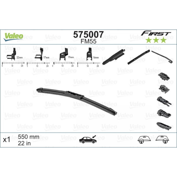 Wiper Valeo First Multiconnection FM55, 550 mm