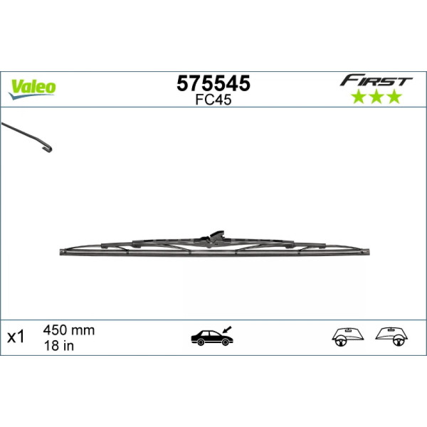 Wiper Valeo First VF45, 450 mm