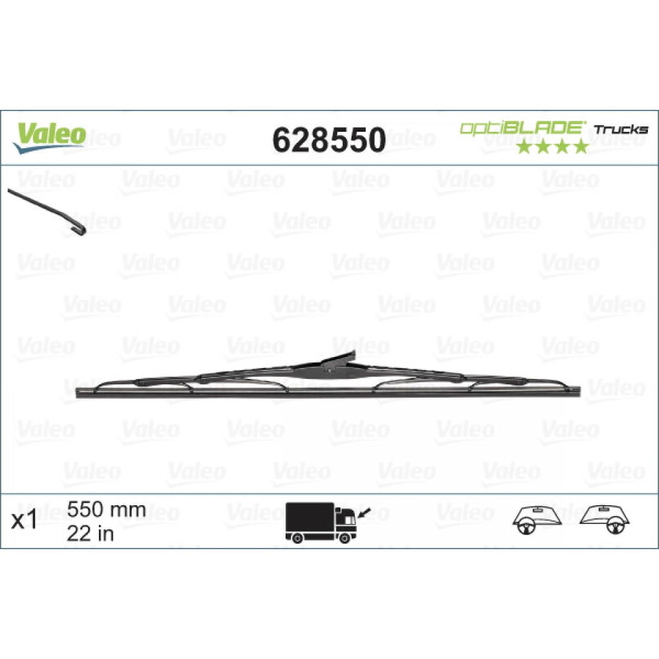 Wiper Valeo Optiblade Trucks, 550 mm