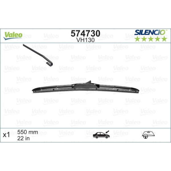 Wiper Valeo Silencio Hybrid VH130, 550 mm