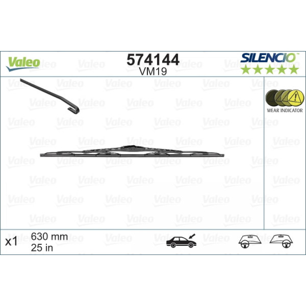 Wiper Valeo Silencio Performance VM19, 630 mm