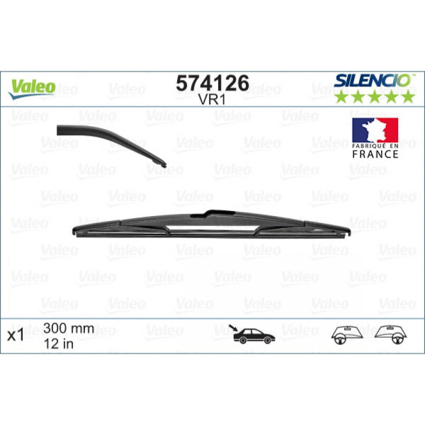 Rear wiper Valeo Silencio Performance VR1, 300 mm