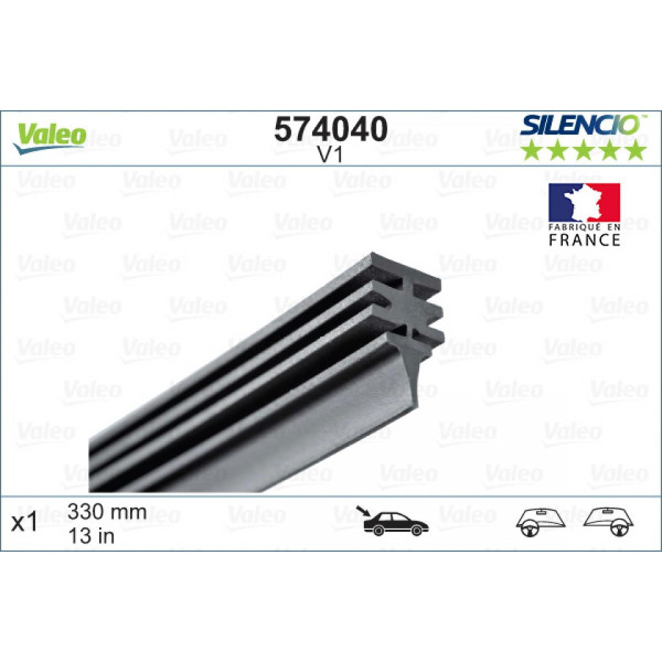 Wiper Valeo Silencio Refills V1, 330 mm