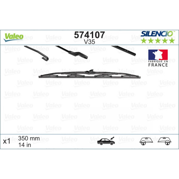 Wiper Valeo Silencio Standart V35, 350 mm