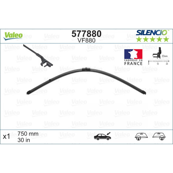 Wiper Valeo Silencio X.TRM OE VF880, 750 mm