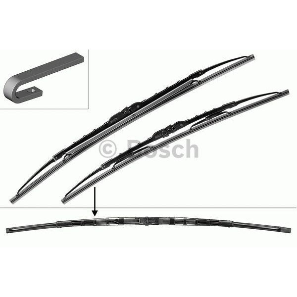 Wiper set Bosch Twin Spoiler 465S, 475/475 mm