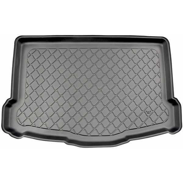 Rubber trunk mat Nissan Qashqai 2014-2021 (bottom part / with a thin spare wheel)