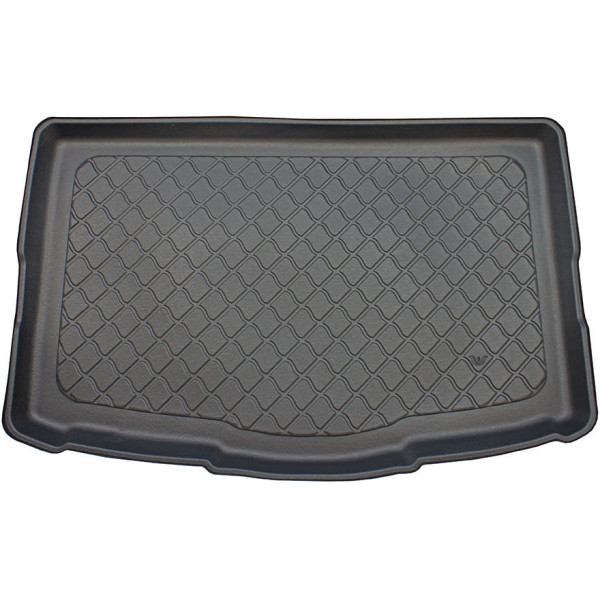 Rubber trunk mat Nissan Qashqai 2014-2021 (one-level boot / with standard spare wheel)