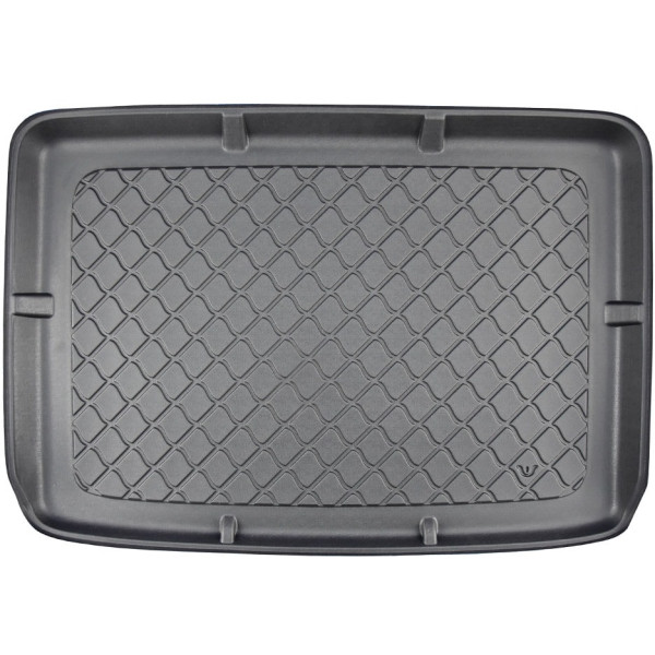 Rubber trunk mat Skoda Yeti Hatchback 2009-2017 (version with standard spare wheel)