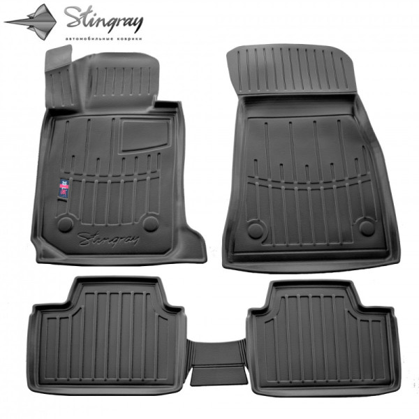 Rubber 3D mats BMW 3 F30, F31 2011-2019, 5 pcs / black / 5027095 / higher edges