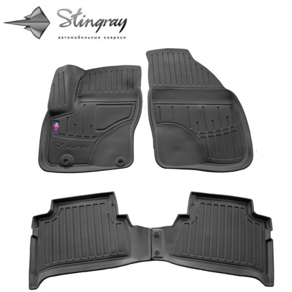 Rubber 3D mats FORD C-Max 2003-2010, 4 pcs / black / 5007114 / higher edges