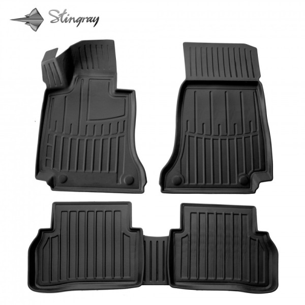 Rubber 3D mats MERCEDES BENZ W205 C 2014-2021, 5 pc. / black / 5012135 / higher edges