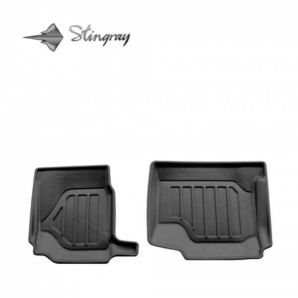 Rubber 3D mats NISSAN QASHQAI +2 NJ10 2008-2014, 2 pc. (3th row) / black / 50141552 / higher edges