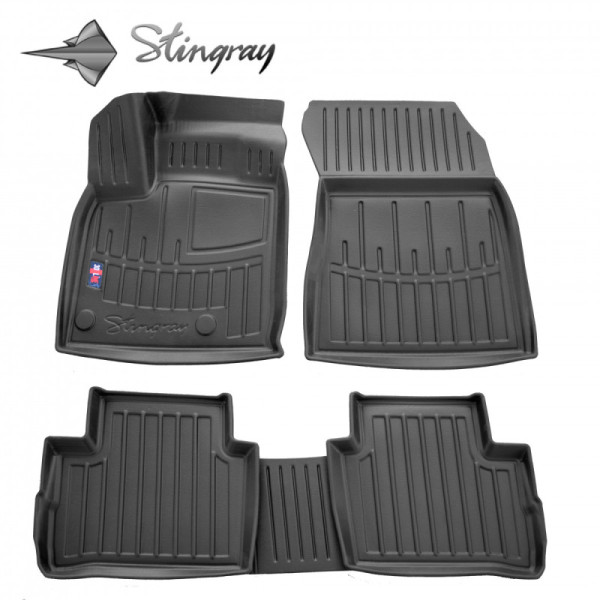 Rubber 3D mats NISSAN QASHQAI J12 from 2021 5 pc. / black / 5014125 / higher edges