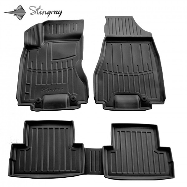 Rubber 3D mats NISSAN X-Trail T31 2007-2014, 5 pc. / black / 5014145 / higher edges