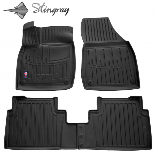 Rubber 3D mats VOLKSWAGEN ID.6 from 2021 4 pc. / black / 5024274 / higher edges