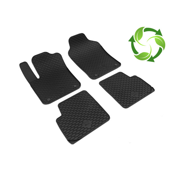 Rubber mats Fiat 500 (2007-2015), (from 2015), 4pc,