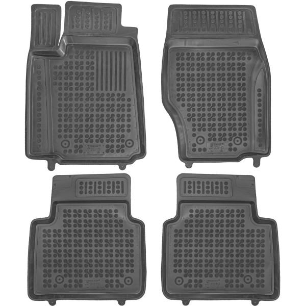 Rubber mats Jeep Grand Cherokee WL from 2021 (American version L, version 6 passenger, 7 passenger (with 3rd row of seats folded) including Mild Hybrid (MHeV), 4x4 (AWD))