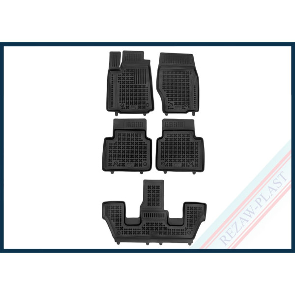 Rubber mats Jeep Grand Cherokee WL from 2021 (American version L, version 6 passenger, including Mild Hybrid (MHeV), 4x4 (AWD))